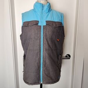 Vintage Distressed Denim Utility Vest